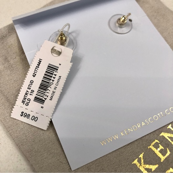 NWT - Kendra Scott- Jentry Stud Earrings in Lustre Glass - Picture 7 of 7